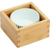 image:imagemDesign Bamboo Storage Bin Container Drawer Organizer Crate Boxes for Kitchen Pantry Cabinet Shelf Island or Countertop Holds Snacks Spices or Drinks Echo Collection 2 Pack NaturalTan