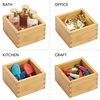 image:imagemDesign Bamboo Storage Bin Container Drawer Organizer Crate Boxes for Kitchen Pantry Cabinet Shelf Island or Countertop Holds Snacks Spices or Drinks Echo Collection 2 Pack NaturalTan