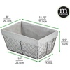 image:imagemDesign Medium Metal Farmhouse Home Storage Organizer Basket  Chicken Wire Design Fabric Liner for Kitchen Bathroom Living Room Pantry Cupboard Shelves Countertop 4 Pack  BlackGray