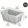 image:imagemDesign Medium Metal Farmhouse Home Storage Organizer Basket  Chicken Wire Design Fabric Liner for Kitchen Bathroom Living Room Pantry Cupboard Shelves Countertop  2 Pack  GraphiteGray