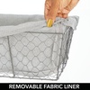 image:imagemDesign Medium Metal Farmhouse Home Storage Organizer Basket  Chicken Wire Design Fabric Liner for Kitchen Bathroom Living Room Pantry Cupboard Shelves Countertop  2 Pack  GraphiteGray