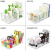 image:imagemDesign Plastic Divided Bin Storage Containers  Perfect for Fridge Cabinet Pantry and Home Organization  Clear  Refrigerator Organizers  Ligne Collection  2 Pack ClearClear