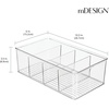 image:imagemDesign Plastic Divided Bin Storage Containers  Perfect for Fridge Cabinet Pantry and Home Organization  Clear  Refrigerator Organizers  Ligne Collection  2 Pack ClearClear