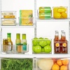 image:imagemDesign Plastic Divided Bin Storage Containers  Perfect for Fridge Cabinet Pantry and Home Organization  Clear  Refrigerator Organizers  Ligne Collection  2 Pack ClearClear