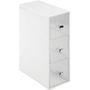 image:imagemDesign Plastic Kitchen Pantry Stackable Storage Organizer Container Station with 3 Drawers for Cabinet Countertop Holds Coffee Tea Sugar Packets Creamers  Lumiere Collection  WhiteClear