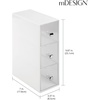image:imagemDesign Plastic Kitchen Pantry Stackable Storage Organizer Container Station with 3 Drawers for Cabinet Countertop Holds Coffee Tea Sugar Packets Creamers  Lumiere Collection  WhiteClear