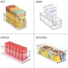 image:imagemDesign Plastic Stackable Small Organizing Bin Kitchen Pantry Cabinet Refrigerator Freezer Food Organization Storage Bins with Handles Drawer Container Organizer Ligne Collection 6 Pack  Clear10 x 4 x 3