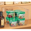 image:imagemDesign Plastic Storage Organizer Container Bin for Kitchen Organization in Pantry Cabinet Countertop Fridge Refrigerator and Freezer  Hold Food Drink or Snacks Ligne Collection Clear