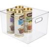image:imagemDesign Plastic Storage Organizer Container Bin for Kitchen Organization in Pantry Cabinet Countertop Fridge Refrigerator and Freezer  Hold Food Drink or Snacks Ligne Collection Clear