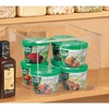 image:imagemDesign Plastic Storage Organizer Container Bin for Kitchen Organization in Pantry Cabinet Countertop Fridge Refrigerator and Freezer  Hold Food Drink or Snacks Ligne Collection Clear