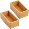 image:imagemDesign Set of 2 Kitchen Drawer Inserts  Modular Drawer Box for Kitchen Accessories and More  Bamboo Drawer Organiser  Light Brown17 8 x 8 9 x 6 0 cm