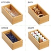 image:imagemDesign Set of 2 Kitchen Drawer Inserts  Modular Drawer Box for Kitchen Accessories and More  Bamboo Drawer Organiser  Light Brown17 8 x 8 9 x 6 0 cm