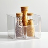 image:imagemDesign Set of 4 Storage Trays Open Top Kitchen Tray for Food Storage Made of Plastic Ideal in The Kitchen Cupboards or as Fridge Boxes 254 cm x 254 cm x 197 cm Clear254 x 254 x 197 cm