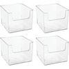 image:imagemDesign Set of 4 Storage Trays Open Top Kitchen Tray for Food Storage Made of Plastic Ideal in The Kitchen Cupboards or as Fridge Boxes 254 cm x 254 cm x 197 cm Clear254 x 254 x 197 cm