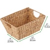 image:imagemDesign Set of 4 Wicker Storage Baskets with Handles  Storage Baskets for The Bedroom Living Room Bathroom or Hallway  Wicker Baskets for Household Items  Natural