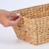 image:imagemDesign Set of 4 Wicker Storage Baskets with Handles  Storage Baskets for The Bedroom Living Room Bathroom or Hallway  Wicker Baskets for Household Items  Natural