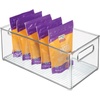 image:imagemDesign Stackable Plastic Food Storage Bin with Handles for Kitchen Pantry Cabinet Refrigerator Freezer  Organizer for Fruit Yogurt Squeeze Pouches  BPA Free 10 Long  Clear146 x 81 x 6