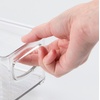 image:imagemDesign Stackable Plastic Food Storage Bin with Handles for Kitchen Pantry Cabinet Refrigerator Freezer  Organizer for Fruit Yogurt Squeeze Pouches  BPA Free 10 Long  Clear10 x 4 x 3