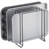image:imagemDesign 5 Slot Pot and Pan Rack  Metal Wire Rack for Cabinets Pantries or Kitchen Surfaces  Freestanding Pan Stand for Pans Pots Lids and Crockery  SilverBlack