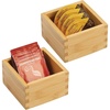 image:imagemDesign Bamboo Storage Bin Container Drawer Organizer Crate Boxes for Kitchen Pantry Cabinet Shelf Island or Countertop Holds Snacks Spices or Drinks Echo Collection 2 Pack NaturalTan