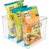 image:imagemDesign Plastic Storage Organizer Container Bin for Kitchen Organization in Pantry Cabinet Countertop Fridge Refrigerator and Freezer  Hold Food Drink or Snacks Ligne Collection Clear