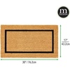 image:imagemDesign Rectangular Coir and Rubber Entryway Doormat with Natural Fibers for Indoor or Outdoor Use  Neutral Design  Stripe Border  Minimalistic NaturalBlackNatural Border