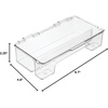 image:imagemDesign Plastic Toothbrush Holder Storage Organizer Bin for Bathroom Vanity Cabinet Closet Drawer  Holds Electric Toothbrush Toothpaste Dental Floss Teeth Whitening Strips  Hinged Lid  Clear
