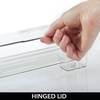 image:imagemDesign Plastic Toothbrush Holder Storage Organizer Bin for Bathroom Vanity Cabinet Closet Drawer  Holds Electric Toothbrush Toothpaste Dental Floss Teeth Whitening Strips  Hinged Lid  Clear