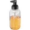 image:imagemDesign Round Plastic Refillable Foaming Soap Dispenser Pump Bottle for Bathroom Vanity Countertop  VintageInspired Compact Container Design  Twain Collection  2 Pack  ClearChromeClearMatte Black