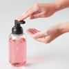 image:imagemDesign Round Plastic Refillable Foaming Soap Dispenser Pump Bottle for Bathroom Vanity Countertop  VintageInspired Compact Container Design  Twain Collection  2 Pack  ClearChromeClearMatte Black