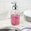 image:imagemDesign Round Plastic Refillable Foaming Soap Dispenser Pump Bottle for Bathroom Vanity Countertop  VintageInspired Compact Container Design  Twain Collection  2 Pack  ClearChromeClearChrome