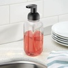 image:imagemDesign Round Plastic Refillable Foaming Soap Dispenser Pump Bottle for Bathroom Vanity Countertop  VintageInspired Compact Container Design  Twain Collection  2 Pack  ClearChromeClearMatte Black