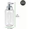 image:imagemDesign Round Plastic Refillable Foaming Soap Dispenser Pump Bottle for Bathroom Vanity Countertop  VintageInspired Compact Container Design  Twain Collection  2 Pack  ClearChromeClearChrome