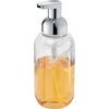 image:imagemDesign Round Plastic Refillable Foaming Soap Dispenser Pump Bottle for Bathroom Vanity Countertop  VintageInspired Compact Container Design  Twain Collection  2 Pack  ClearChromeClearChrome