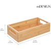 image:imagemDesign Bamboo Bathroom Storage Container Bin  Drawer Organizer Crate Box with Handles for Cabinet Shelves Vanity or Closet Holds Soap Lotion or Shampoo Echo Collection 2 Pack NaturalTan