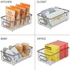 image:imagemDesign Metal Bathroom Storage Organizer Basket Bin  Modern Wire Grid Design  for Organization in Cabinets Shelves Closets on Countertops Bedroom Under Sink  Small 4 Pack  Graphite Gray