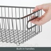 image:imagemDesign Metal Bathroom Storage Organizer Basket Bin  Modern Wire Grid Design  for Organization in Cabinets Shelves Closets on Countertops Bedroom Under Sink  Small 4 Pack  Graphite Gray