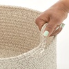 image:imagemDesign Rustic Casual Woven Cotton Rope Bathroom Basket with Handles  Storage Organizer Set for Countertop Floor Closet or Vanity  Holds Toilet Paper Towels or Magazines  Set of 3 Brown