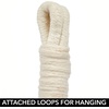 image:imagemDesign Rustic Casual Woven Cotton Rope Hanging Indoor Planter Baskets with Knotted Loop Handle  Bohemian Holder for Flowers Plants Greenery Succulents Vases and Pots  Set of 2  White