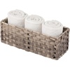 image:imagemDesign Rustic Farmhouse Woven Toilet Paper Holder Basket  Small Storage Organizer Tank Topper for Bathroom Counter or Top of Toilet  Holds 3 Rolls of Toilet Paper  TaupeTan