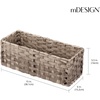 image:imagemDesign Rustic Farmhouse Woven Toilet Paper Holder Basket  Small Storage Organizer Tank Topper for Bathroom Counter or Top of Toilet  Holds 3 Rolls of Toilet Paper  TaupeTan