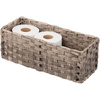 image:imagemDesign Rustic Farmhouse Woven Toilet Paper Holder Basket  Small Storage Organizer Tank Topper for Bathroom Counter or Top of Toilet  Holds 3 Rolls of Toilet Paper  TaupeTan