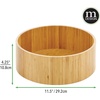 image:imagemDesign Lazy Susan Turntable Bamboo Spinner for Kitchen Cabinet Pantry Fridge Cupboards or Counter Fully Rotating Organizer for Food Spices or Condiments 115 Round Echo Collection Natural115 x 42