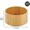 image:imagemDesign Lazy Susan Turntable Bamboo Spinner for Kitchen Cabinet Pantry Fridge Cupboards or Counter Fully Rotating Organizer for Food Spices or Condiments 115 Round Echo Collection Natural9 x 42