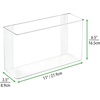 image:imagemDesign Plastic Adhesive Mount Storage Organizer Container for Kitchen or Pantry Wall Organization  Space Saving Holder for Sandwich Bags Foil  11 Wide  Ligne Collection  2 Pack  Clear11 x 35 x 65 Pack of 4
