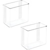 image:imagemDesign Plastic Adhesive Mount Storage Organizer Container for Kitchen or Pantry Wall Organization  Space Saving Holder for Sandwich Bags Foil  11 Wide  Ligne Collection  2 Pack  Clear11 x 35 x 65 Pack of 2