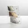 image:imagemDesign Plastic Kitchen Pantry Stackable Storage Organizer Container Station with 3 Drawers for Cabinet Countertop Holds Coffee Tea Sugar Packets Creamers  Lumiere Collection  ClearClear