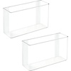image:imagemDesign Plastic Adhesive Mount Storage Organizer Container for Kitchen or Pantry Wall Organization  Space Saving Holder for Sandwich Bags Foil  11 Wide  Ligne Collection  2 Pack  Clear11 x 35 x 65 Pack of 2