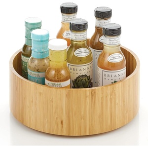 image:imagemDesign Lazy Susan Turntable Bamboo Spinner for Kitchen Cabinet Pantry Fridge Cupboards or Counter Fully Rotating Organizer for Food Spices or Condiments 115 Round Echo Collection Natural115 x 42