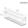 image:imagemDesign Plastic Long Stackable Storage Organizer Container Organization Bin wHandles for Kitchen Pantry Fridge Freezer Cabinet Perfect to Hold Breast Milk  Ligne Collection  Clear16 x 4 x 5 Pack of 1